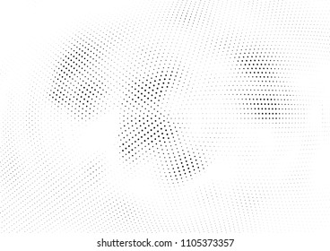 Abstract halftone wave dotted background. Halftone twisted grunge pattern, dot, circle.  Vector modern optical halftone pop art texture for poster, business card, cover, label mock-up, sticker layout