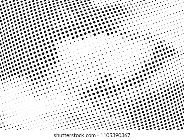 Abstract halftone wave dotted background. Halftone twisted grunge pattern, dot, circle.  Vector modern optical halftone pop art texture for poster, business card, cover, label mock-up, sticker layout