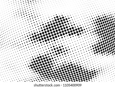 Abstract halftone wave dotted background. Halftone twisted grunge pattern, dot, circle.  Vector modern optical halftone pop art texture for poster, business card, cover, label mock-up, sticker layout
