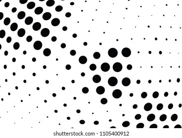 Abstract halftone wave dotted background. Halftone twisted grunge pattern, dot, circle.  Vector modern optical halftone pop art texture for poster, business card, cover, label mock-up, sticker layout