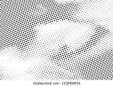 Abstract halftone wave dotted background. Halftone twisted grunge pattern, dot, circle.  Vector modern optical halftone pop art texture for poster, business card, cover, label mock-up, sticker layout