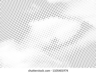 Abstract halftone wave dotted background. Halftone twisted grunge pattern, dot, circle.  Vector modern optical halftone pop art texture for poster, business card, cover, label mock-up, sticker layout