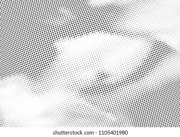 Abstract halftone wave dotted background. Halftone twisted grunge pattern, dot, circle.  Vector modern optical halftone pop art texture for poster, business card, cover, label mock-up, sticker layout