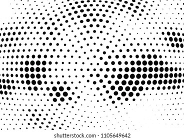 Abstract halftone wave dotted background. Halftone twisted grunge pattern, dot, circle.  Vector modern optical halftone pop art texture for poster, business card, cover, label mock-up, sticker layout