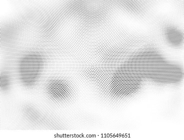 Abstract halftone wave dotted background. Halftone twisted grunge pattern, dot, circle.  Vector modern optical halftone pop art texture for poster, business card, cover, label mock-up, sticker layout