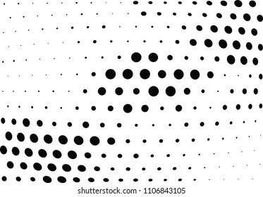 Abstract halftone wave dotted background. Halftone twisted grunge pattern, dot, circle.  Vector modern optical halftone pop art texture for poster, business card, cover, label mock-up, sticker layout