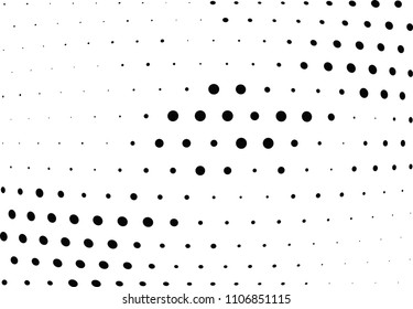 Abstract halftone wave dotted background. Halftone twisted grunge pattern, dot, circle.  Vector modern optical halftone pop art texture for poster, business card, cover, label mock-up, sticker layout