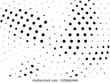 Abstract halftone wave dotted background. Halftone twisted grunge pattern, dot, circle.  Vector modern optical halftone pop art texture for poster, business card, cover, label mock-up, sticker layout