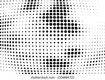 Abstract halftone wave dotted background. Halftone twisted grunge pattern, dot, circle.  Vector modern optical halftone pop art texture for poster, business card, cover, label mock-up, sticker layout