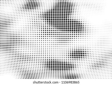 Abstract halftone wave dotted background. Halftone twisted grunge pattern, dot, circle.  Vector modern optical halftone pop art texture for poster, business card, cover, label mock-up, sticker layout