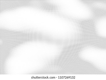 Abstract halftone wave dotted background. Halftone twisted grunge pattern, dot, circle.  Vector modern optical halftone pop art texture for poster, business card, cover, label mock-up, sticker layout