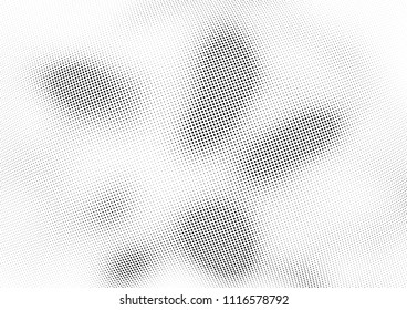 Abstract halftone wave dotted background. Halftone twisted grunge pattern, dot, circle.  Vector modern optical halftone pop art texture for poster, business card, cover, label mock-up, sticker layout