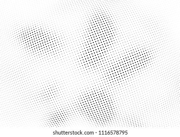 Abstract halftone wave dotted background. Halftone twisted grunge pattern, dot, circle.  Vector modern optical halftone pop art texture for poster, business card, cover, label mock-up, sticker layout