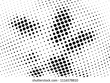 Abstract halftone wave dotted background. Halftone twisted grunge pattern, dot, circle.  Vector modern optical halftone pop art texture for poster, business card, cover, label mock-up, sticker layout