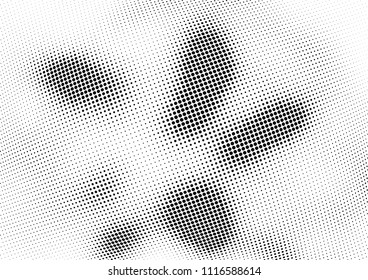 Abstract halftone wave dotted background. Halftone twisted grunge pattern, dot, circle.  Vector modern optical halftone pop art texture for poster, business card, cover, label mock-up, sticker layout