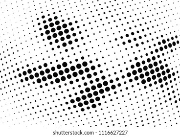 Abstract halftone wave dotted background. Halftone twisted grunge pattern, dot, circle.  Vector modern optical halftone pop art texture for poster, business card, cover, label mock-up, sticker layout