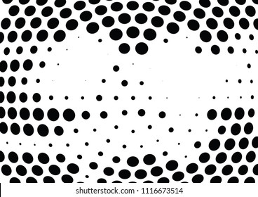 Abstract halftone wave dotted background. Halftone twisted grunge pattern, dot, circle.  Vector modern optical halftone pop art texture for poster, business card, cover, label mock-up, sticker layout