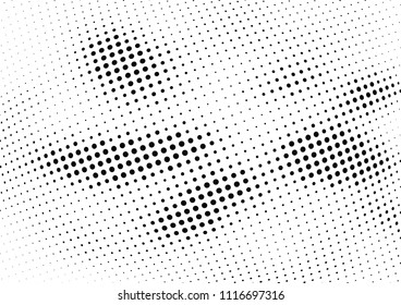 Abstract halftone wave dotted background. Halftone twisted grunge pattern, dot, circle.  Vector modern optical halftone pop art texture for poster, business card, cover, label mock-up, sticker layout