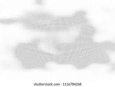 Abstract halftone wave dotted background. Halftone twisted grunge pattern, dot, circle.  Vector modern optical halftone pop art texture for poster, business card, cover, label mock-up, sticker layout