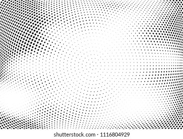 Abstract halftone wave dotted background. Halftone twisted grunge pattern, dot, circle.  Vector modern optical halftone pop art texture for poster, business card, cover, label mock-up, sticker layout