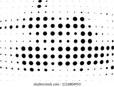 Abstract halftone wave dotted background. Halftone twisted grunge pattern, dot, circle.  Vector modern optical halftone pop art texture for poster, business card, cover, label mock-up, sticker layout