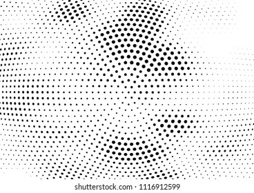 Abstract halftone wave dotted background. Halftone twisted grunge pattern, dot, circle.  Vector modern optical halftone pop art texture for poster, business card, cover, label mock-up, sticker layout