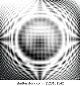 Abstract halftone wave dotted background. Halftone twisted grunge pattern, dot, circle.  Vector modern optical halftone pop art texture for poster, business card, cover, label mock-up, sticker layout