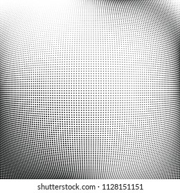 Abstract halftone wave dotted background. Halftone twisted grunge pattern, dot, circle.  Vector modern optical halftone pop art texture for poster, business card, cover, label mock-up, sticker layout