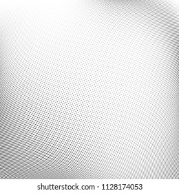 Abstract halftone wave dotted background. Halftone  grunge pattern with square.  Vector halftone modern pop art twisted texture for poster, cover, business card, postcard, art label layout, sticker.