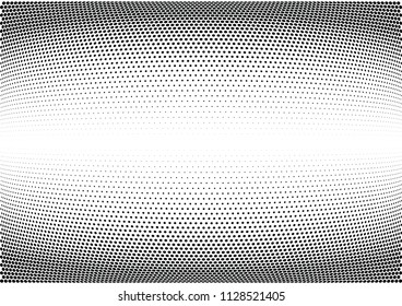 Abstract halftone wave dotted background. Halftone twisted grunge pattern, dot, circle.  Vector modern optical halftone pop art texture for poster, business card, cover, label mock-up, sticker layout