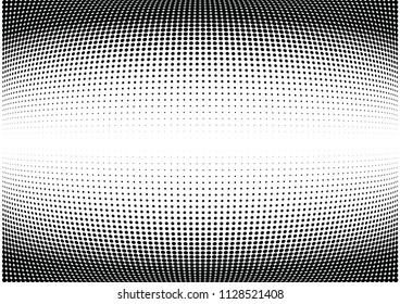 Abstract halftone wave dotted background. Halftone twisted grunge pattern, dot, circle.  Vector modern optical halftone pop art texture for poster, business card, cover, label mock-up, sticker layout