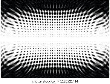 Abstract halftone wave dotted background. Halftone twisted grunge pattern, dot, circle.  Vector modern optical halftone pop art texture for poster, business card, cover, label mock-up, sticker layout