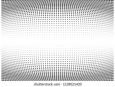 Abstract halftone wave dotted background. Halftone twisted grunge pattern, dot, circle.  Vector modern optical halftone pop art texture for poster, business card, cover, label mock-up, sticker layout