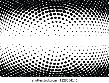 Abstract halftone wave dotted background. Halftone twisted grunge pattern, dot, circle.  Vector modern optical halftone pop art texture for poster, business card, cover, label mock-up, sticker layout