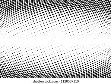 Abstract halftone wave dotted background. Halftone twisted grunge pattern, dot, circle.  Vector modern optical halftone pop art texture for poster, business card, cover, label mock-up, sticker layout