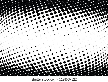 Abstract halftone wave dotted background. Halftone twisted grunge pattern, dot, circle.  Vector modern optical halftone pop art texture for poster, business card, cover, label mock-up, sticker layout