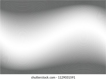Abstract halftone wave dotted background. Halftone twisted grunge pattern, dot, circle.  Vector modern optical halftone pop art texture for poster, business card, cover, label mock-up, sticker layout