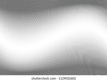 Abstract halftone wave dotted background. Halftone twisted grunge pattern, dot, circle.  Vector modern optical halftone pop art texture for poster, business card, cover, label mock-up, sticker layout