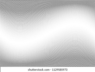Abstract halftone wave dotted background. Halftone  grunge pattern with square.  Vector halftone modern pop art twisted texture for poster, cover, business card, postcard, art label layout, sticker.