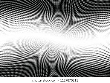 Abstract halftone wave dotted background. Halftone twisted grunge pattern, dot, circle.  Vector modern optical halftone pop art texture for poster, business card, cover, label mock-up, sticker layout