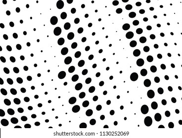 Abstract halftone wave dotted background. Halftone twisted grunge pattern, dot, circle.  Vector modern optical halftone pop art texture for poster, business card, cover, label mock-up, sticker layout