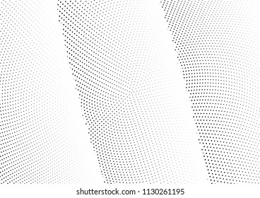 Abstract halftone wave dotted background. Halftone twisted grunge pattern, dot, circle.  Vector modern optical halftone pop art texture for poster, business card, cover, label mock-up, sticker layout