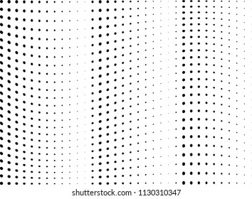 Abstract halftone wave dotted background. Halftone twisted grunge pattern, dot, circle.  Vector modern optical halftone pop art texture for poster, business card, cover, label mock-up, sticker layout