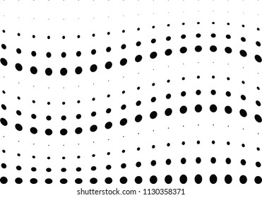 Abstract halftone wave dotted background. Halftone twisted grunge pattern, dot, circle.  Vector modern optical halftone pop art texture for poster, business card, cover, label mock-up, sticker layout