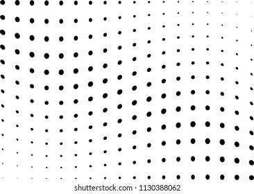 Abstract halftone wave dotted background. Halftone twisted grunge pattern, dot, circle.  Vector modern optical halftone pop art texture for poster, business card, cover, label mock-up, sticker layout