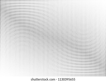 Abstract halftone wave dotted background. Halftone twisted grunge pattern, dot, circle.  Vector modern optical halftone pop art texture for poster, business card, cover, label mock-up, sticker layout