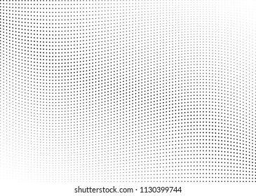 Abstract halftone wave dotted background. Halftone twisted grunge pattern, dot, circle.  Vector modern optical halftone pop art texture for poster, business card, cover, label mock-up, sticker layout