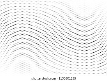 Abstract halftone wave dotted background. Halftone twisted grunge pattern, dot, circle.  Vector modern optical halftone pop art texture for poster, business card, cover, label mock-up, sticker layout