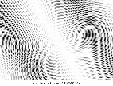 Abstract halftone wave dotted background. Halftone twisted grunge pattern, dot, circle.  Vector modern optical halftone pop art texture for poster, business card, cover, label mock-up, sticker layout