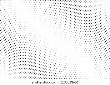 Abstract halftone wave dotted background. Halftone twisted grunge pattern, dot, circle.  Vector modern optical halftone pop art texture for poster, business card, cover, label mock-up, sticker layout